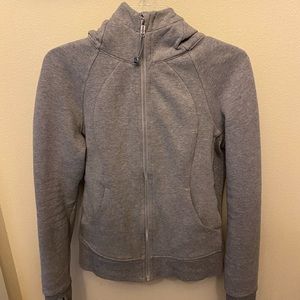 Lululemon scuba hoodie. Grey. Perfect condition!
